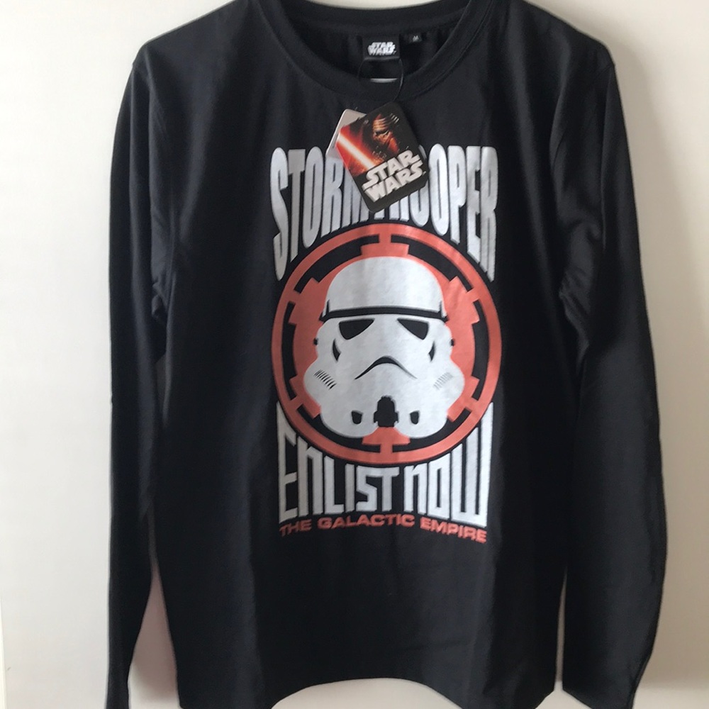 Star Wars BLK Long Sleeve T-Shirt Sz MED